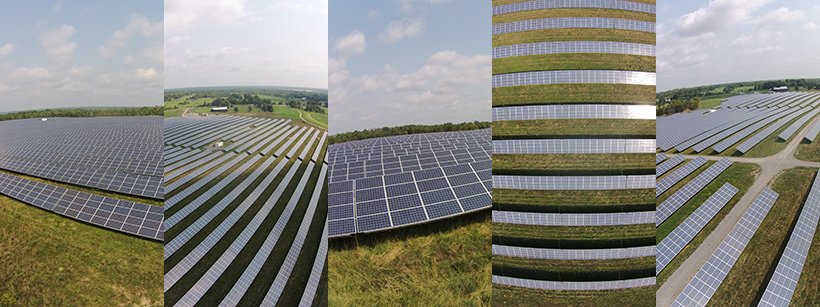 a picture of the solar panel field