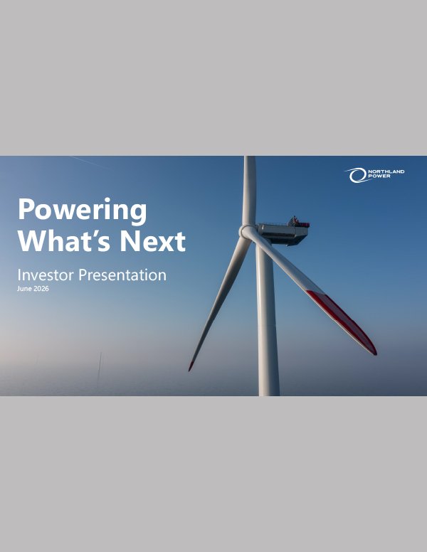 Northland Power Investor Relations Cover